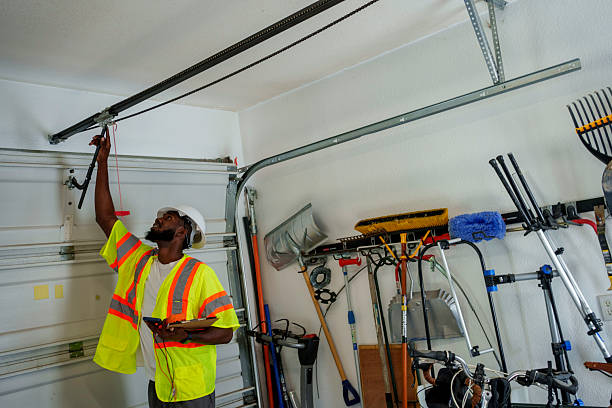 Professional Garage Door Panel Replacement technician working in Marinette County County, WI